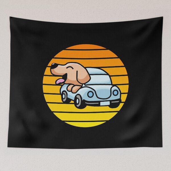 Item preview, Dog Driving A Car Vintage Sunset designed and sold by tr3nding.