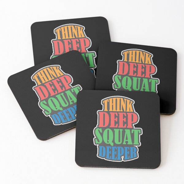 Item preview, Think Deep Squat Deeper: thanksgiving, wedding, event, gym,bodybuilding,fitness,workout,motivation. designed and sold by comeonyassine21.