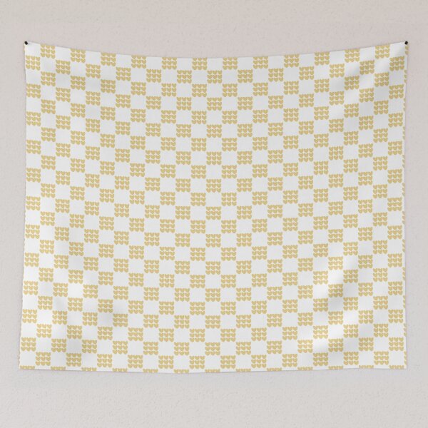 Item preview, Copy of Heart Check Pattern Yellow Mustard designed and sold by Joricherry.