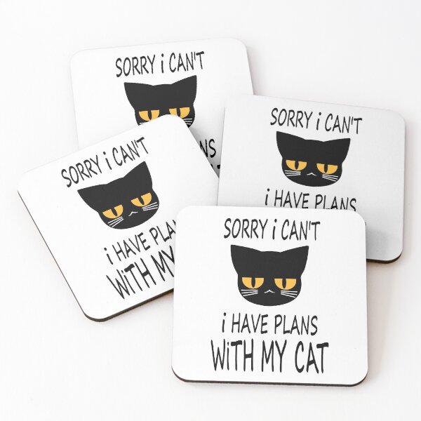 Item preview, I Can’t I Have Plans With My Cat - Black designed and sold by ShumShumShop.