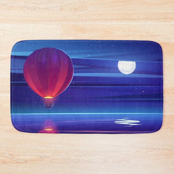 Item preview, Air balloon flying above sea water at nigh designed and sold by rafagavi44.