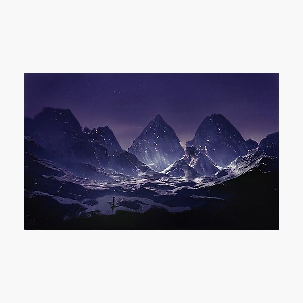 Item preview, Purple Mountains at Late Evening designed and sold by siwabudda.