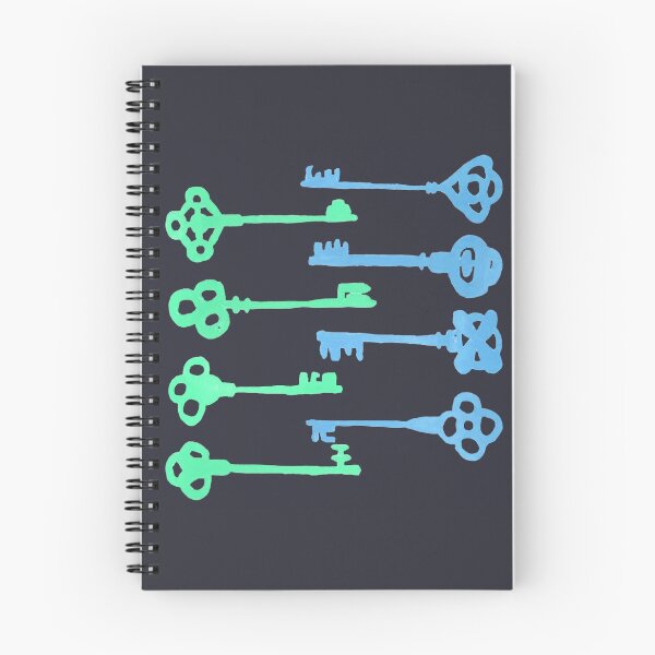 Item preview, Colored Key Silhouettes - Seagreen and Blue designed and sold by PaintInTheNight.