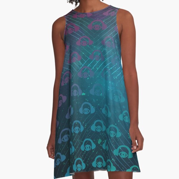 The Sights And Sounds Space Geometry A-Line Dress