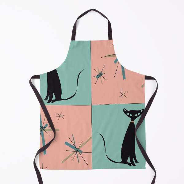 Item preview, North Star Kitty Cat in Mid Mod Pink and Turquoise designed and sold by LisWilliams.