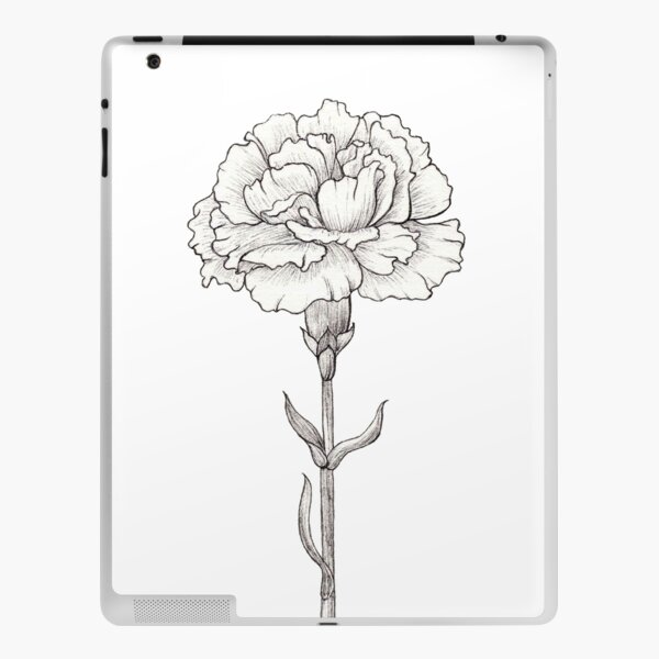 Carnation Flower Done in Ink.  Spiral Notebook for Sale by AndraMarie