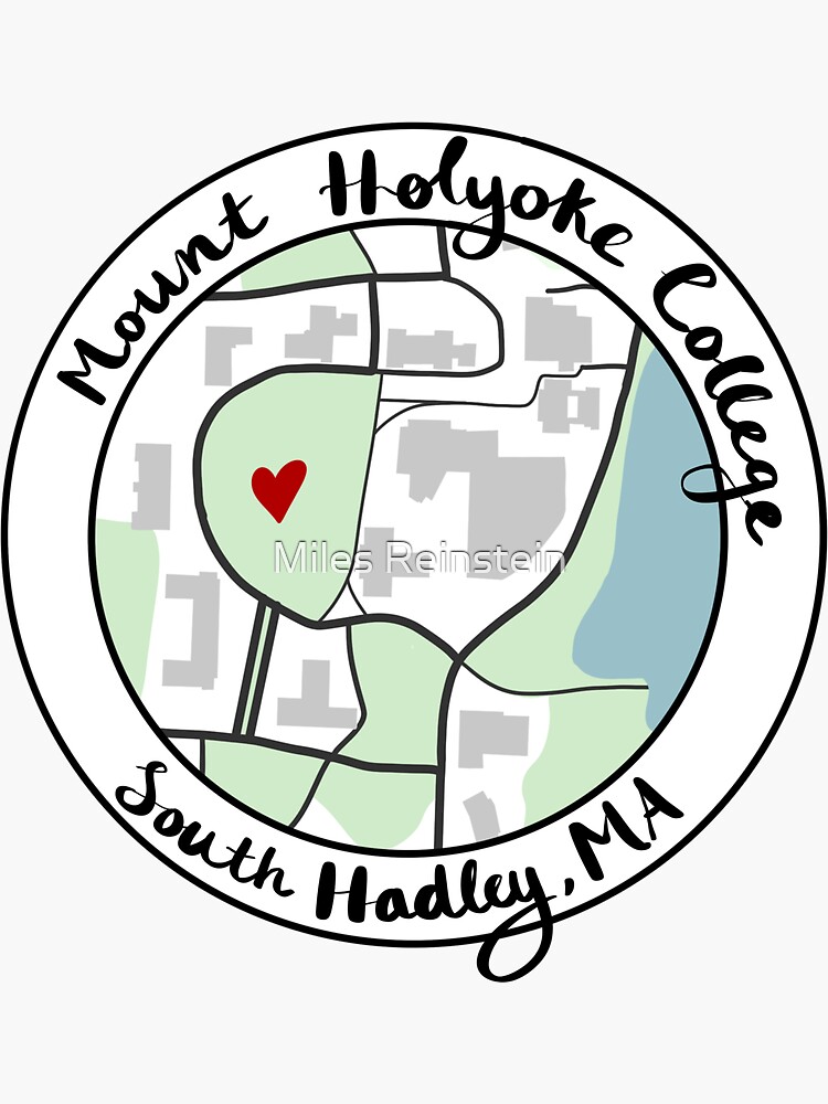 "Mount Holyoke Map" Sticker for Sale by mayareinstein Redbubble