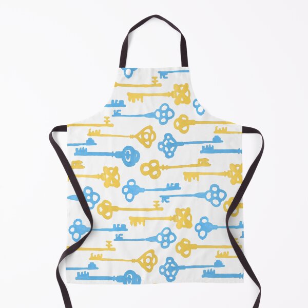 Item preview, Colored Key Silhouettes - Yellow and Blue on White designed and sold by PaintInTheNight.