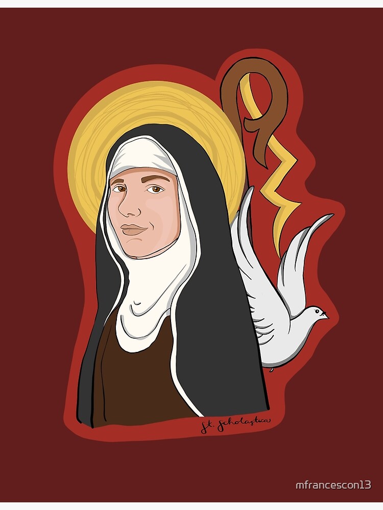 St. Scholastica  Poster for Sale by mfrancescon13