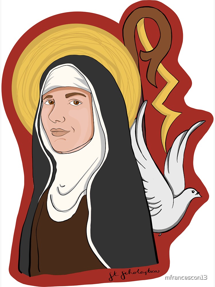 St. Scholastica  Poster for Sale by mfrancescon13