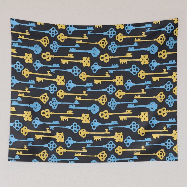 Item preview, Colored Key Silhouettes - Yellow and Blue designed and sold by PaintInTheNight.
