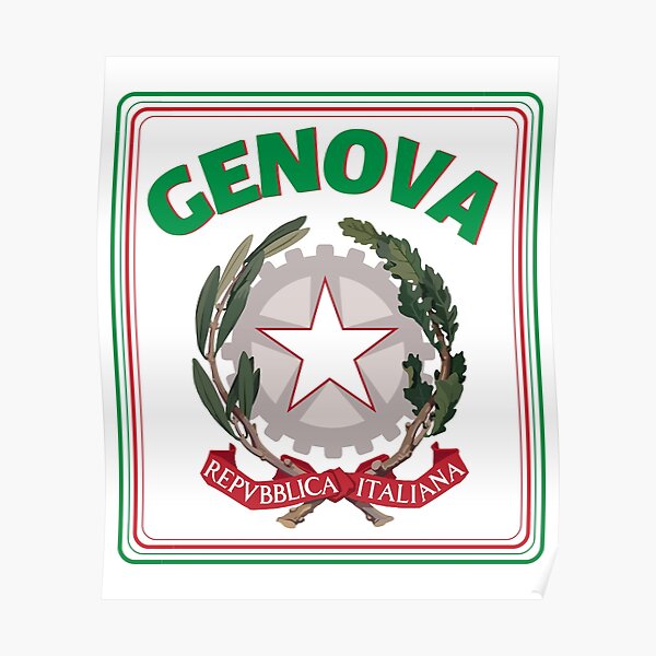 "City of Genoa" Poster by FedSherDesign Redbubble