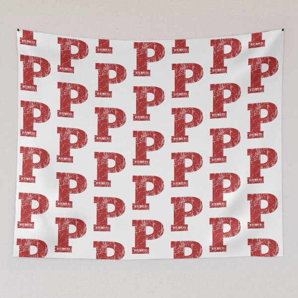Aperçu de l'œuvre Lettre de monogramme de grunge rouge "P" je suis unique créée et vendue par SunnyStreet.