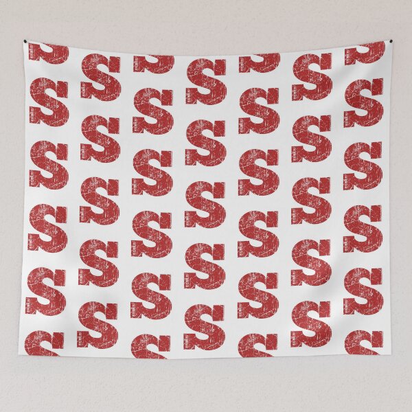 Aperçu de l'œuvre Lettre de monogramme de grunge rouge "S" je suis unique créée et vendue par SunnyStreet.