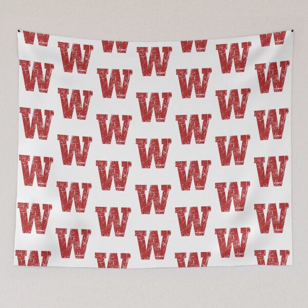 Aperçu de l'œuvre Lettre de monogramme de grunge rouge "W" je suis unique créée et vendue par SunnyStreet.