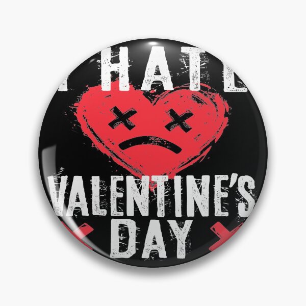 Item preview, I hate valentine's day anti valentine sad face heart designed and sold by Andrea146.