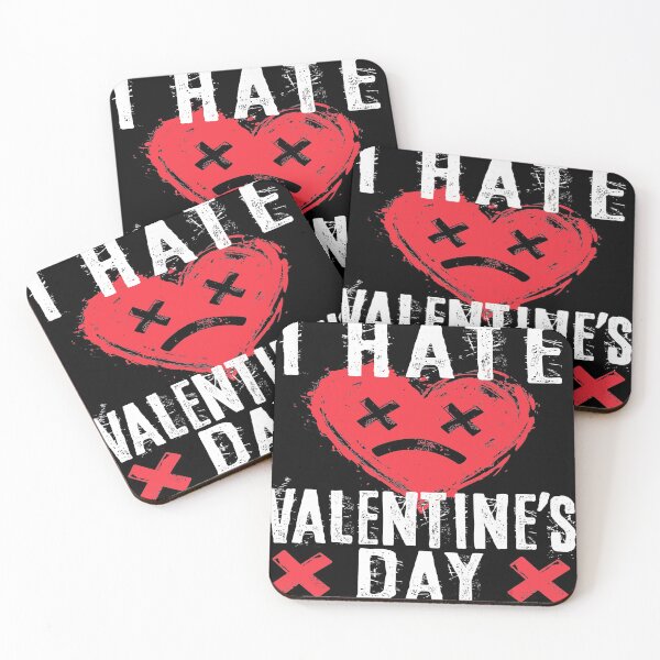 Item preview, I hate valentine's day anti valentine sad face heart designed and sold by Andrea146.