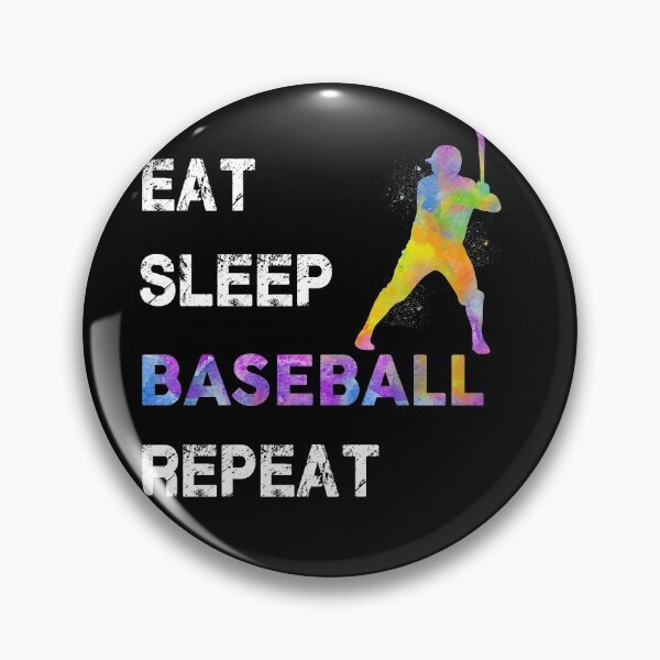 Item preview, Baseball Eat Sleep Repeat Watercolor designed and sold by MobertsonArt.