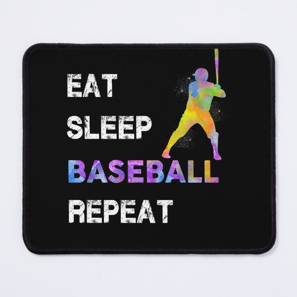 Item preview, Baseball Eat Sleep Repeat Watercolor designed and sold by MobertsonArt.