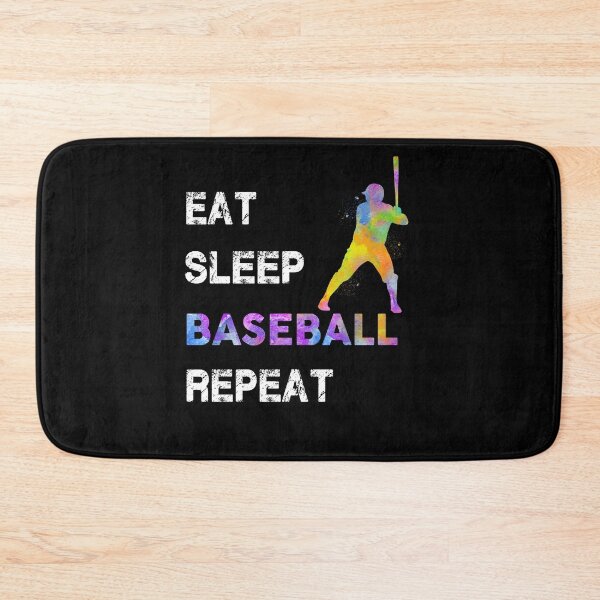 Item preview, Baseball Eat Sleep Repeat Watercolor designed and sold by MobertsonArt.