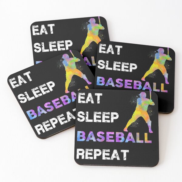 Item preview, Baseball Eat Sleep Repeat Watercolor designed and sold by MobertsonArt.