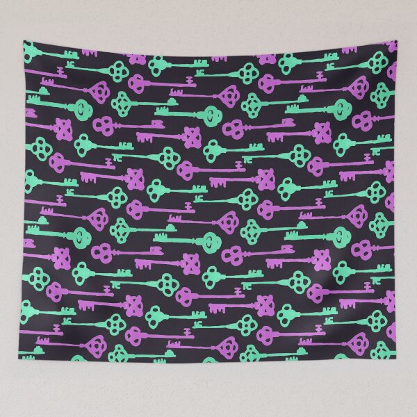 Item preview, Colored Key Silhouettes - Seagreen and Purple designed and sold by PaintInTheNight.