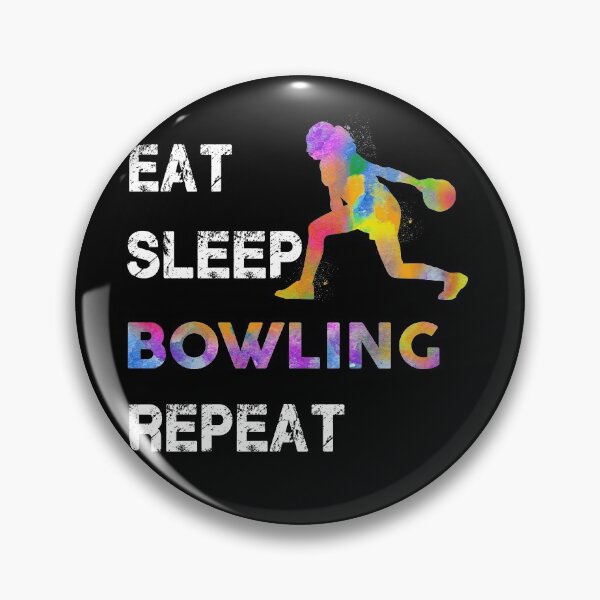 Item preview, Bowling Eat Sleep Repeat Watercolor designed and sold by MobertsonArt.