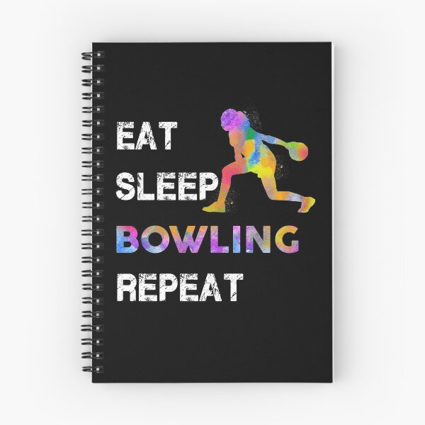 Item preview, Bowling Eat Sleep Repeat Watercolor designed and sold by MobertsonArt.