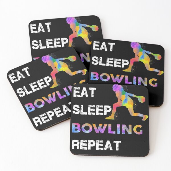 Item preview, Bowling Eat Sleep Repeat Watercolor designed and sold by MobertsonArt.