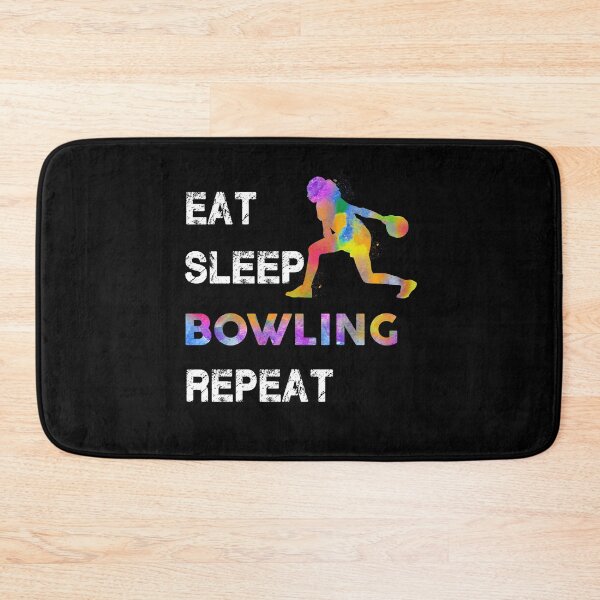 Item preview, Bowling Eat Sleep Repeat Watercolor designed and sold by MobertsonArt.