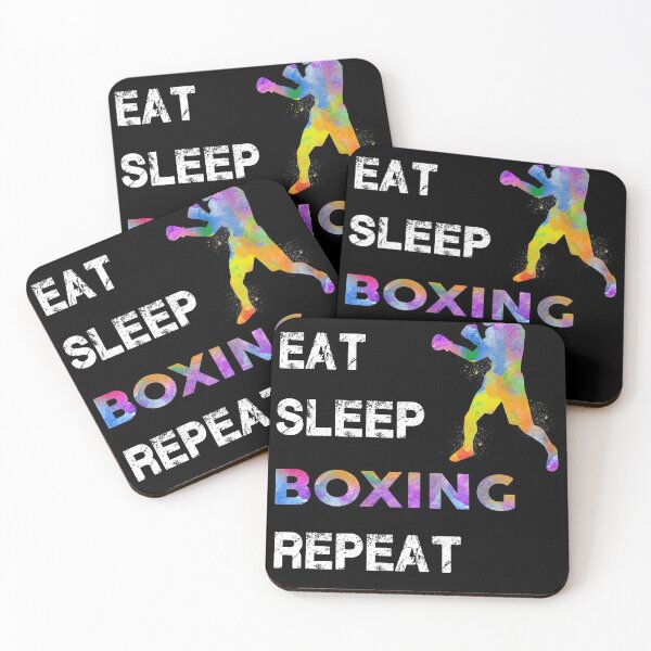 Item preview, Boxing Eat Sleep Repeat Watercolor designed and sold by MobertsonArt.