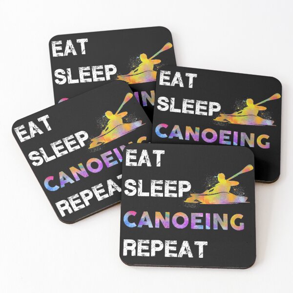 Item preview, Canoeing Eat Sleep Repeat Watercolor designed and sold by MobertsonArt.