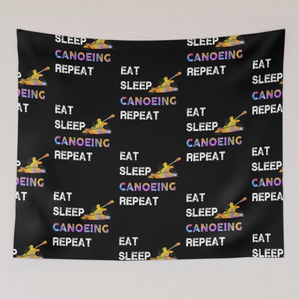 Item preview, Canoeing Eat Sleep Repeat Watercolor designed and sold by MobertsonArt.
