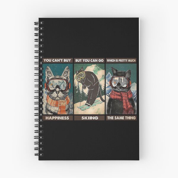 Item preview, cat skiing buy happiness   designed and sold by SimonsonNuala.