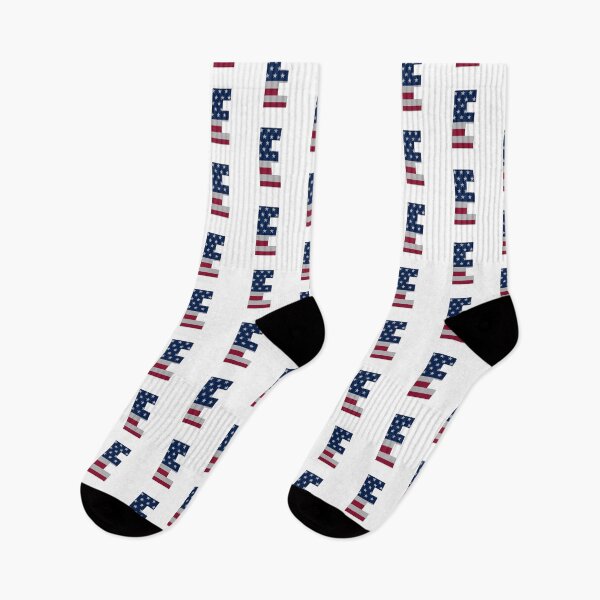 Item preview, US Flag Monogram Letter "E" 4th July Stars Stripes designed and sold by SunnyStreet.