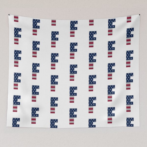 Item preview, US Flag Monogram Letter "F" 4th July Stars Stripes designed and sold by SunnyStreet.
