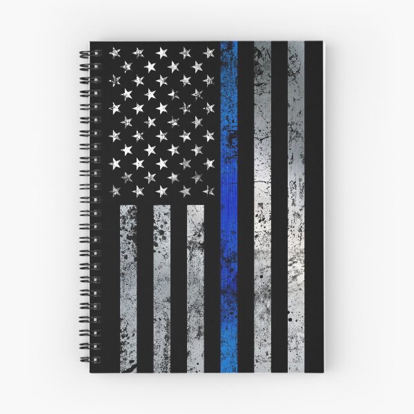 Item preview, Thin Blue Line Grunge Flag designed and sold by StickerSector.