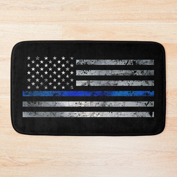 Item preview, Thin Blue Line Grunge Flag designed and sold by StickerSector.