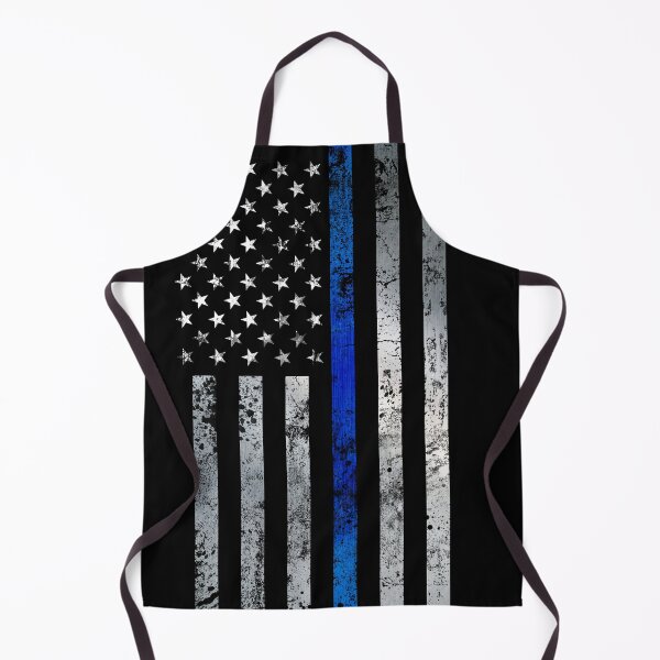 Item preview, Thin Blue Line Grunge Flag designed and sold by StickerSector.