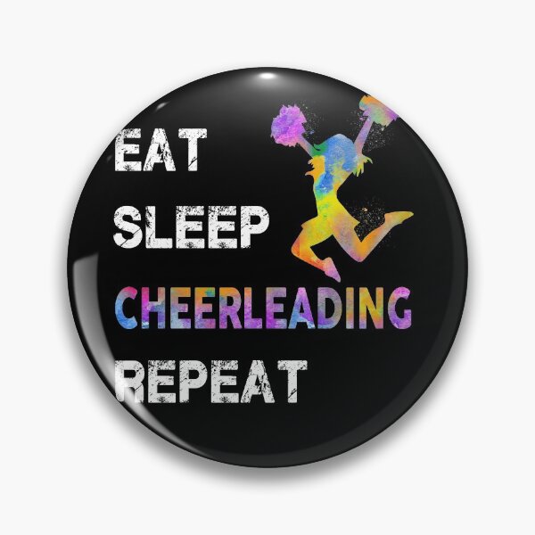 Item preview, Cheerleading Eat Sleep Repeat Watercolor designed and sold by MobertsonArt.