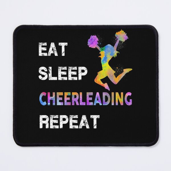 Item preview, Cheerleading Eat Sleep Repeat Watercolor designed and sold by MobertsonArt.