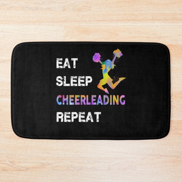 Item preview, Cheerleading Eat Sleep Repeat Watercolor designed and sold by MobertsonArt.