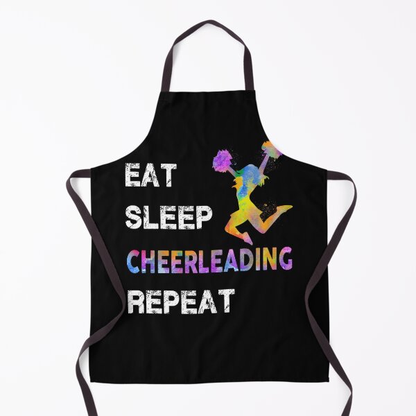 Item preview, Cheerleading Eat Sleep Repeat Watercolor designed and sold by MobertsonArt.