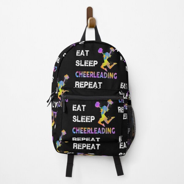 Item preview, Cheerleading Eat Sleep Repeat Watercolor designed and sold by MobertsonArt.