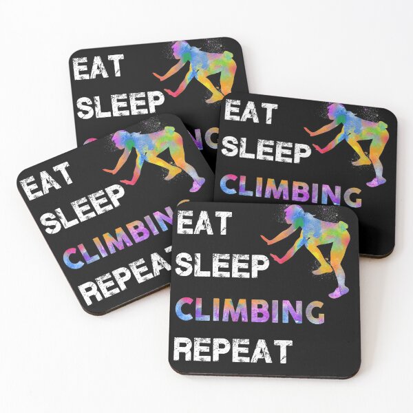 Item preview, Climbing Eat Sleep Repeat Watercolor designed and sold by MobertsonArt.