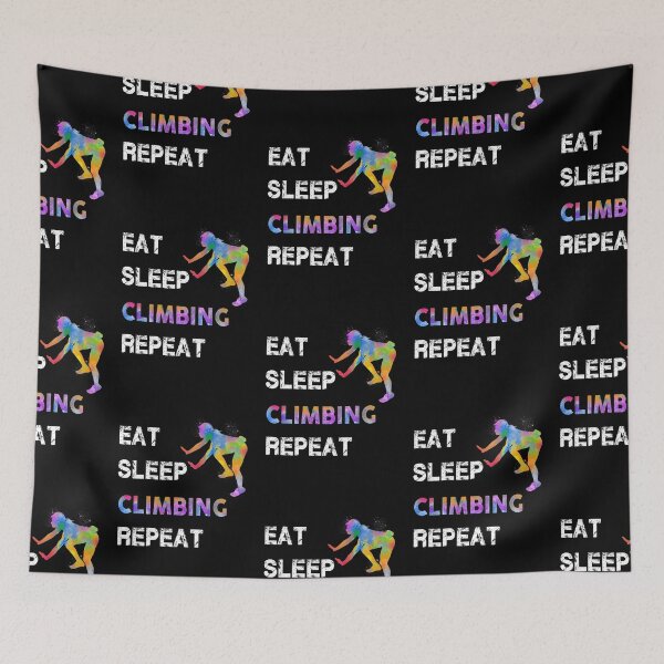 Item preview, Climbing Eat Sleep Repeat Watercolor designed and sold by MobertsonArt.