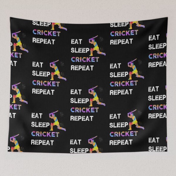 Item preview, Cricket Eat Sleep Repeat Watercolor designed and sold by MobertsonArt.