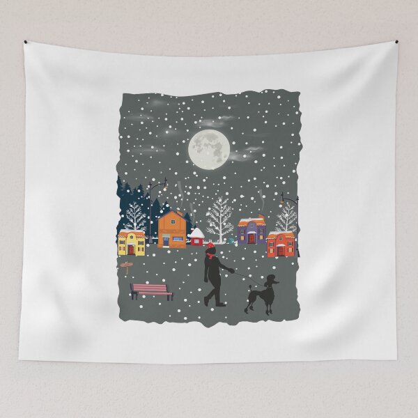 Item preview, Dog Walk In The Snow For dogs lovers designed and sold by SOUFIANE1991.