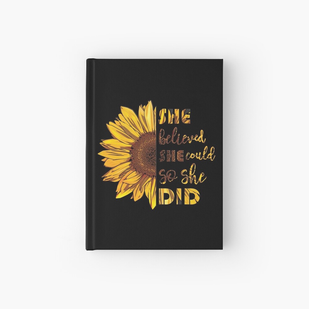 Cuaderno de espiral «Ella creía que podía y así lo hizo | Girasol» de  KarolinaPaz | Redbubble