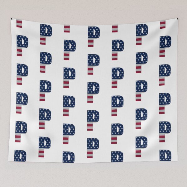 Item preview, US Flag Monogram Letter "P" 4th July Stars Stripes designed and sold by SunnyStreet.